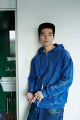 Dyed Zip-up Hoody / Blue