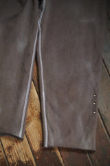 Dyed Cut off pants / Dark brown