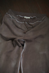 Dyed Cut off pants / Dark brown