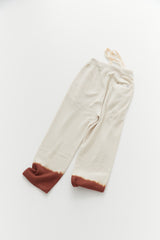 Summer knit pants / Ivory × Brown