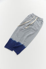 Summer knit pants / Gray × Blue