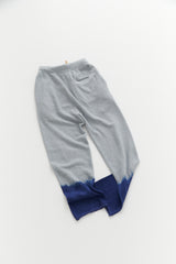 Summer knit pants / Gray × Blue