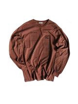 Reactive dye L/S tee / Hole - Dark brown