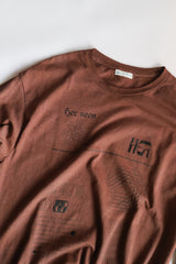 Reactive dye L/S tee / Hole - Dark brown