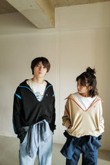 DEEP SKIPPER SWEAT / BLACK × BLUE