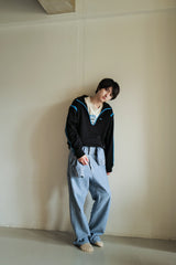 DEEP SKIPPER SWEAT / BLACK × BLUE