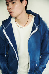 Dyed Zip-up Hoody / Blue