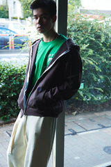 Dyed Zip-up Hoody / Dark brown