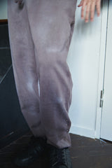 Dyed Cut off pants / Dark brown