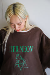 Stallion logo sweat / Brown