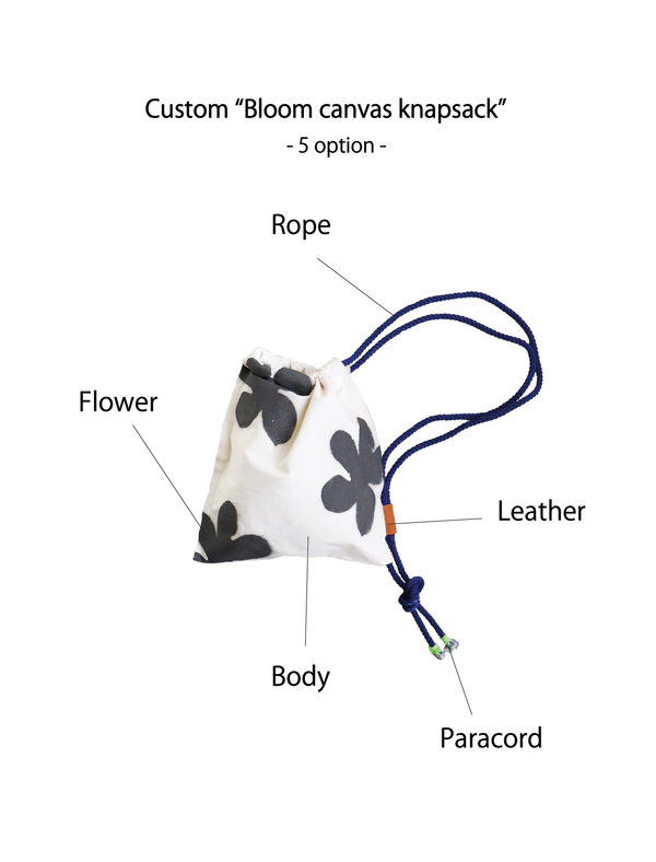 Custom ”Bloom canvas knapsack” Mediam (kinari)