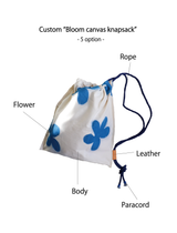 Custom ”Bloom canvas knapsack” /  Large (kinari)