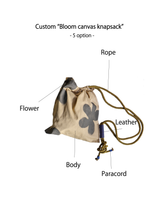 Custom ”Bloom canvas knapsack” / Mediam (beige)
