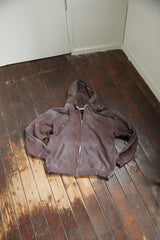 Dyed Zip-up Hoody / Dark brown