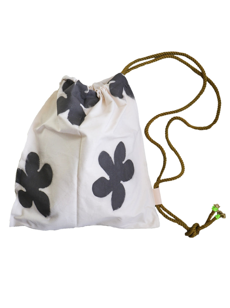 Custom ”Bloom canvas knapsack” /  Large (kinari)