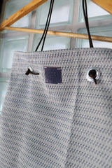 Hand bag - 00's Indigo Jacquard