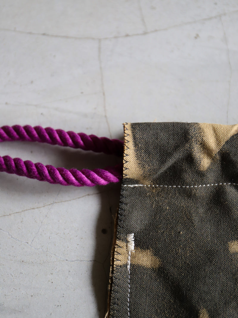 Custom ”Bloom canvas knapsack” / Mediam (beige)
