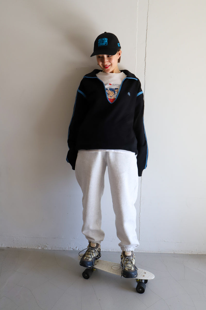 DEEP SKIPPER SWEAT / BLACK × BLUE