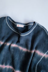 Tie-dye waffle pullover / Charcoal pink