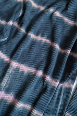 Tie-dye waffle pullover / Charcoal pink