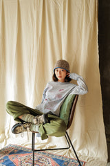 Reactive dye L/S tee / Hole - Pearl grey