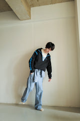 DEEP SKIPPER SWEAT / BLACK × BLUE