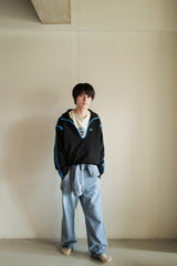 DEEP SKIPPER SWEAT / BLACK × BLUE