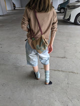 Custom ”Bloom canvas knapsack” Small (beige)