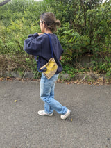Custom ”Bloom canvas knapsack” Small (beige)