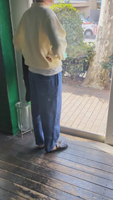 Dyed Cut off pants / Blue