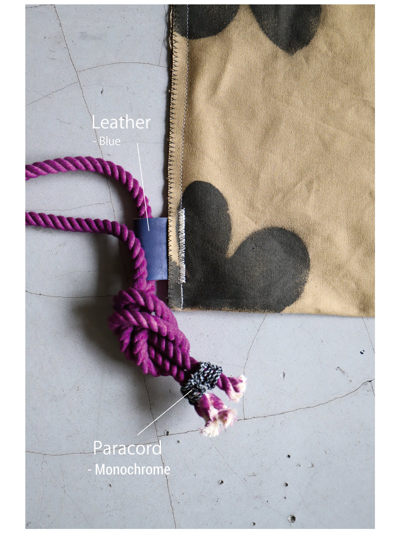 Custom ”Bloom canvas knapsack” / Mediam (beige)