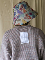 Oversized melange knit / Beige mix