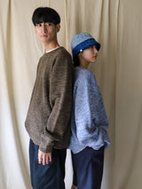 Oversized melange knit / Forest