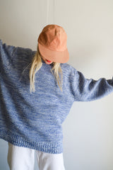 Oversized melange knit / Blue mix