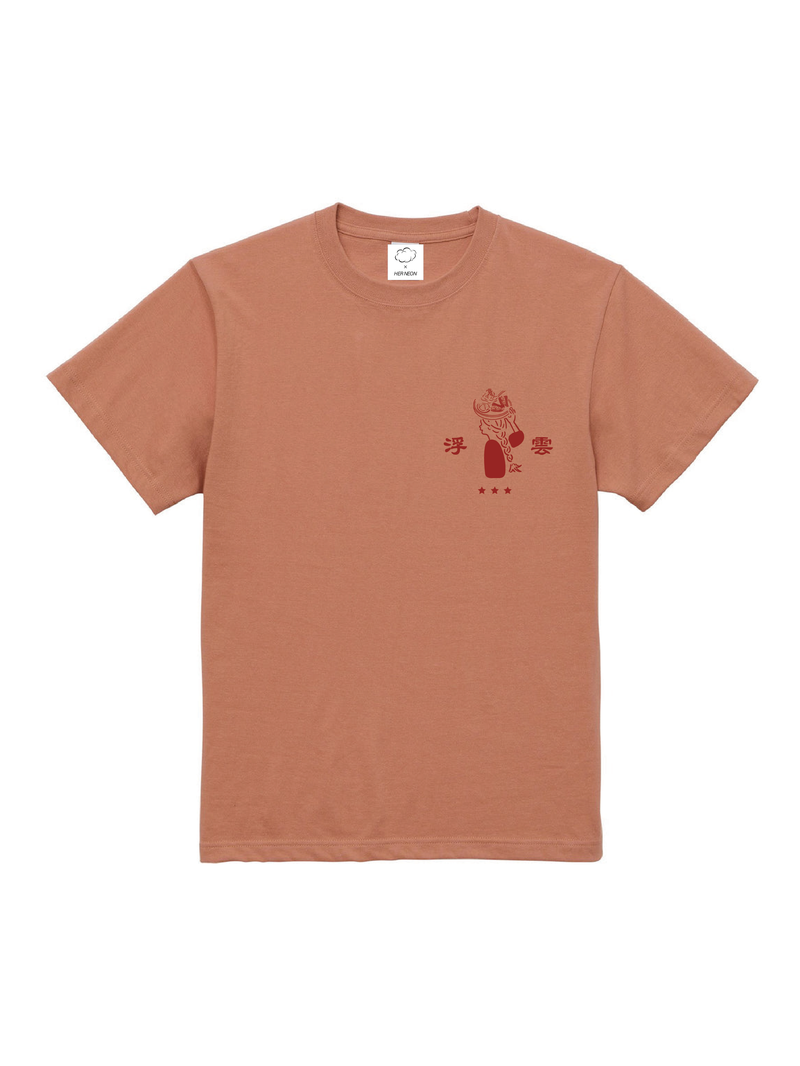 HER NEON × UKIGUMO コラボTee / Coral Beige